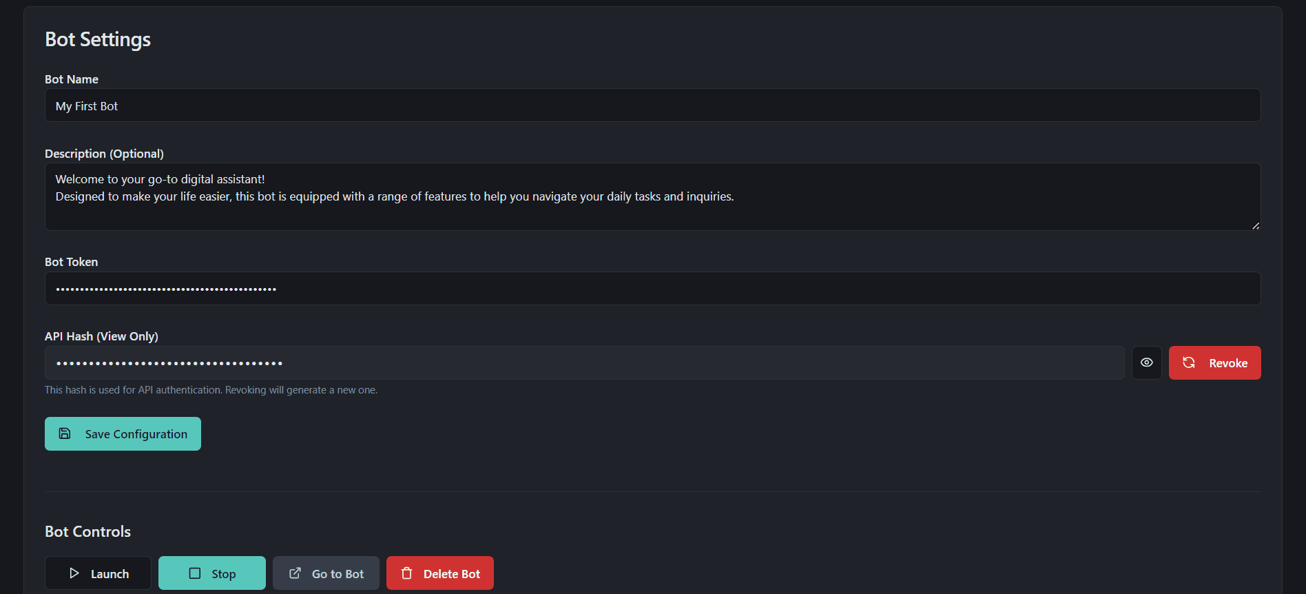 Bot Configuration